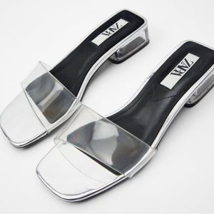 Zara clear low heel size 9